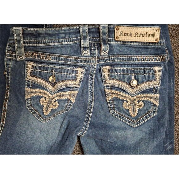 Rock Revival Sukura Jeans Womens Size 26 Straight Leg Mid-Rise Stretch - Picture 3 of 4